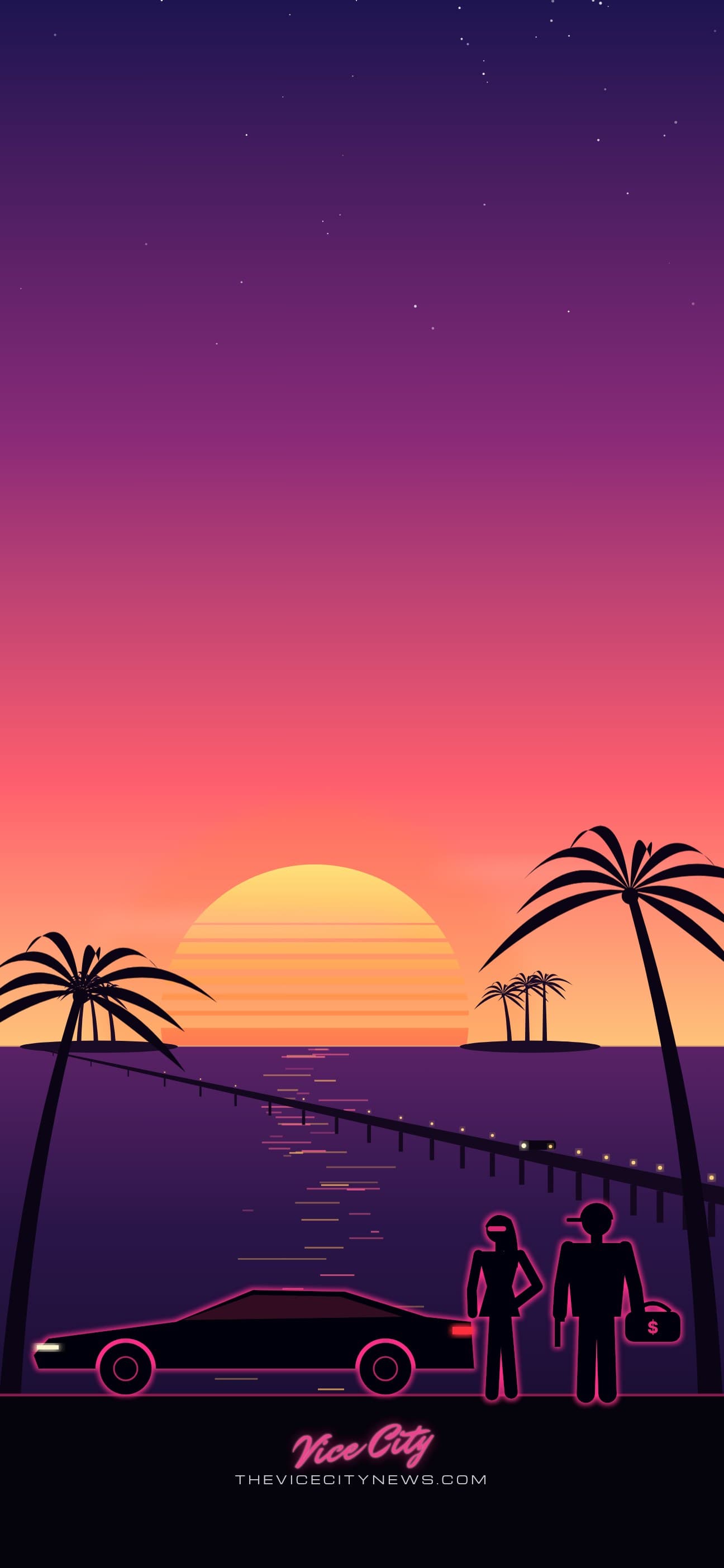Keys sunset — phone wallpaper